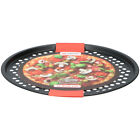 Pizza Pan Baking Tray Non Stick Crispy Round Crust Base Steel Oven 34cm 13.4''