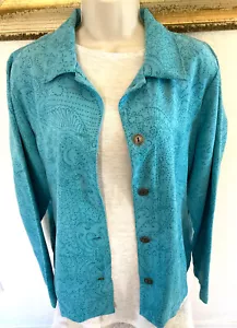 Neu mit Etikett Chicos 2 große Langarm-Overshirtjacke aus Kunstwildleder - Bild 1 von 12