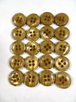 20 BOTONES ACRÍLICOS TOPO PERLADO 4 orificios 1/2" Foto 1 de 2