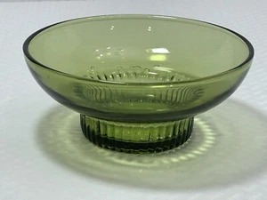 Vintage A.L. Randall Co. 1960s Green Candy Bowl with Ribbed Collar Base - Picture 1 of 12