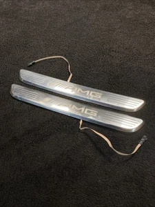 2018 Mercedes E63s AMG Front Lh & Rh Side Illuminated Door Sill Scuff Plates OEM - Picture 1 of 8