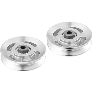 2 Pieces Cable Pulley Wheel Gym System Strength Fitness Equipment - Picture 1 of 12