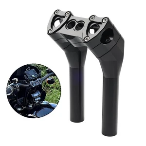Elevadores de manillar de 8 pulgadas de alto retroceso 1,5" aptos para Harley abrazadera de 1-1/8"" negro - Imagen 1 de 13