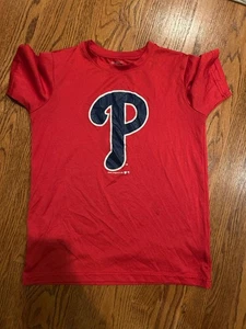 Philadelphia Phillies T-Shirt Jungen Große 12/14 Rot Kurzarm - Bild 1 von 3