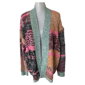 &Merci Cable Knit Cardigan Sweater Oversized Open Front Long Sleeve Women Small - Picture 1 of 8