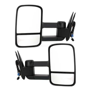 Pair Power Heated Tow Mirrors For 2003-2006 Chevy Silverado 1500 2500 3500 Black - Bild 1 von 8