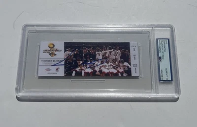 Chris Bosh Miami Heat Signed Autographed 2012 Finals Game 5 Ticket Print PSA/DNA - Image 1 of 3