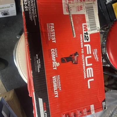 Milwaukee 2553-20 1/4in 12V Impact Driver - Red - Image 1 of 2