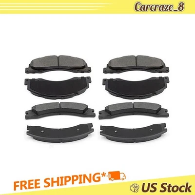 Front Rear Brake Pads Set for Ford E-450 Super Duty 5.4L 2008-2016 - Image 1 of 4