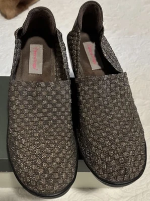 Zapatos de cuña para mujer Bare Traps Ulricka bronce tejido sin cordones talla 10M Foto 1 de 4