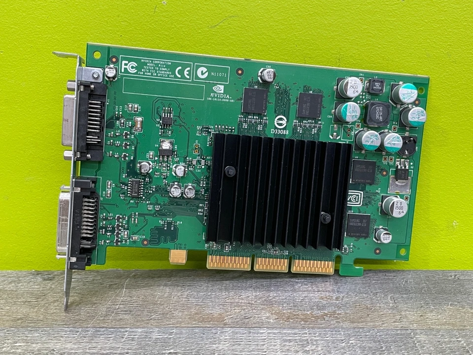 Apple PowerMac G4 APG NVIDIA P114  Video Card 630-4465/603-2539 - DVI and ADC - Image 1 of 4