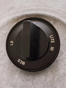 Frigidaire Gas Range Burner Knob KIP5398 Black Off Lo Med Hi Lite "D" Stem - Picture 1 of 3