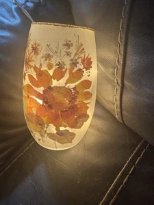 5 Zoll Stony Creek Sonnenblume beleuchtet Milchglas Herbst Dekor - Bild 1 von 6