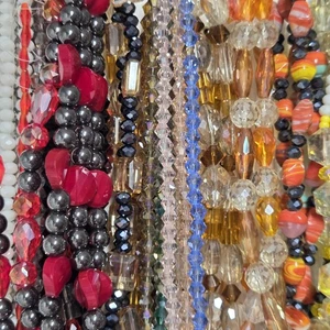 10 hebras de cuentas de vidrio lotes de cuentas de cristal lote para hacer joyas, suministros mixtos - Imagen 1 de 6