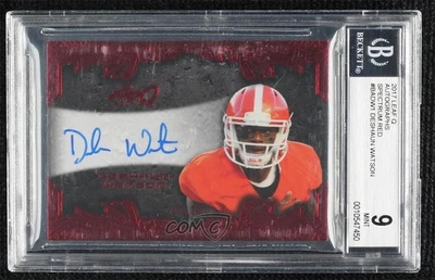 2017 Leaf Q Red Spectrum /10 Deshaun Watson #BA-DW1 BGS 9 MINT Rookie Auto RC - Image 1 of 2