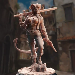 DM Stash Miniatura Tiefling Mujer Rogue Ranger Pistolero DnD D&D Pathfinder 3D - Imagen 1 de 3