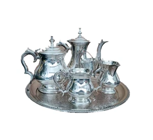 Britisches versilbertes Metall Kaffeeservice - Bild 1 von 11