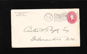 Boston Flag Cancel Ovate #9 Moderately Scarce on PSE Some Rough Opening Right s - Picture 1 of 2