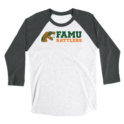 Venley Official NCAA FAMU Rattlers Men's / Women's Boyfriend Triblend Raglan Cover
