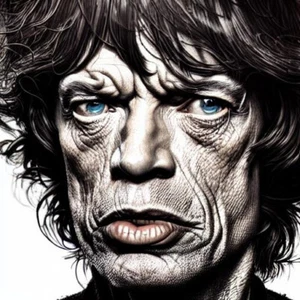 Mick Jagger Caricature T Shirt Rolling Stones - Picture 1 of 4