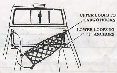 Red de carga organizadora de malla estilo sobre de cama trasera para Nissan Frontier 1998-2023 Foto 1 de 4
