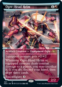 [4x] Ogre-Head Helm - Showcase Near Mint, English NEO Extras MTG Magic - Picture 1 of 1