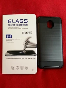 Samsung J7 (2018) Glass Screen Protector & Hardshell Phone Case - Photo 1 sur 7
