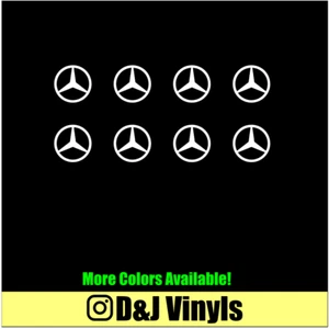 MERCEDES 8PK Logo Vinyl Decal Car Window Laptop Sticker - Picture 1 of 1