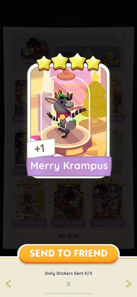 Álbum Jingle JOY🔥| Pegatina Feliz Krampus - Juego de 10 - 4 pegatinas estrellas Foto 1 de 1