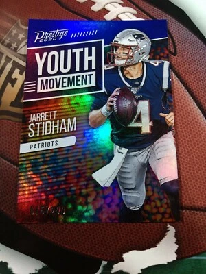 JARRETT STIDHAM 2020 Prestige YOUTH MOVEMENT Blue Xtra Points 015/299 PATRIOTS - Image 1 of 2