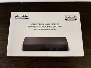 Plugable USB C Triple HDMI Display Horizontal Docking Station - Afbeelding 1 van 6