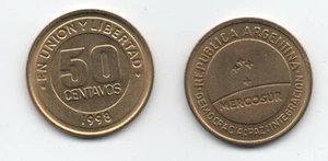 Argentina 50 Centavos 1998 MERCOSUR Aluminum-Bronze KM 124 UNC - Picture 1 of 3