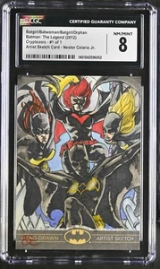 DC Artist Sketch Card 1/1 - Batgirl/Batwoman/Orphan - Nestor Celario Jr. - CGC 8 - Picture 1 of 2