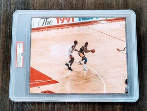 1991 Michael Jordan & Magic Johnson "NBA Finals" TYPE 1 Original Photo PSA - Picture 1 of 4