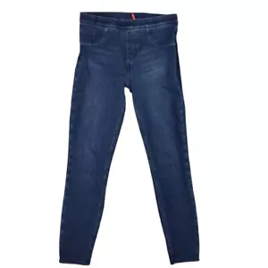 Leggings jeans SPANX donna L blu skinny tasca gamba affusolata pull on elastico in vita - Foto 1 di 10