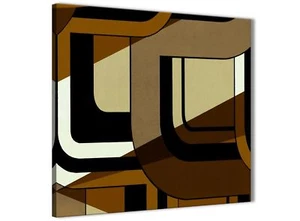 Braun Creme Malerei Badezimmer Leinwand Accessoires - Abstrakt 1s413s - 49cm - Bild 1 von 4