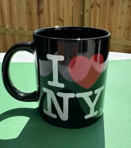 ICÓNICA TAZA DE CAFÉ NEGRA OFICIAL "I LOVE ❤️ NY" NUEVA YORK - 11 oz - NUEVA - Imagen 1 de 7