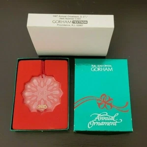 Vintage Gorham 1987 Annual Lead Crystal Snowflake Christmas Ornament (NEW) - Picture 1 of 5