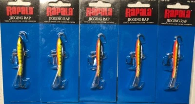5 Rapala Jigging Rap W7 GHP Glow Hot Perch fishing lure 5/8 oz 2-3/4" Foto 1 de 2