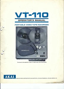 Akai  Bedienungsanleitung operators manual für VT- 110 englisch Copy - Picture 1 of 1