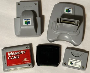 Nintendo 64 Transfer Pak, Rumble Pak, Controller Pak , Jumper Pak, & Memory Card - Picture 1 of 5