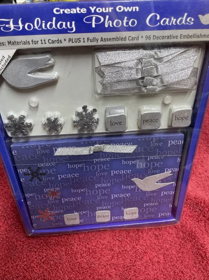 Love peace hope holiday card kit create your own Christmas holiday photo cards - Image 1 of 4