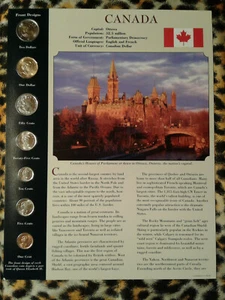 Juego de 7 monedas de todo el mundo de Canadá bu unc 2002 - 2009 $2 y $1 2008 - Imagen 1 de 2