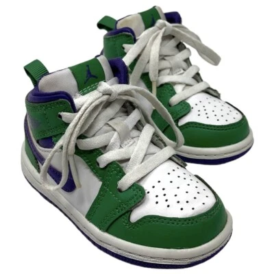 Nike Air Jordan 1 Mid TD 'Hulk' 2020 640735-300 niño pequeño talla 6C Foto 1 de 4