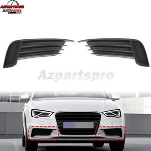 Front Left & Right Bumper Lower Grills For Audi A3 S3 2013 2014 2015 2016 2017 - Picture 1 of 12