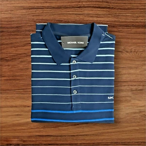 Michael Kors Herren Performance Polo - Streifen, Mitternachtsblau, Größe XXL - Bild 1 von 11