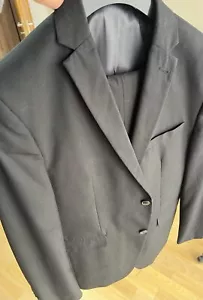 Herren Anzug 50 Slim Fit Angelo Litrico Schwarz Karriert - Bild 1 von 2