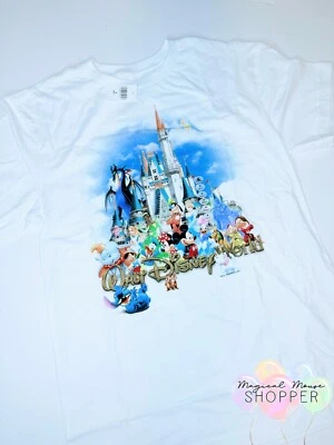 Disney Parks Shirt 2024 Walt Disney World Castle Characters Portrait Medium - Image 1 of 2