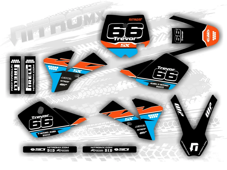 Kit gráfico NitroMX para KTM SX 50 SX50 2002 2003 2004 2005 2006 2007 2008 calcomanías Foto 1 de 1