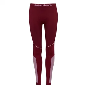 Paco Rabanne Burgundy Dark Red Yoga Leggings Size XS - S RRP £110 - Picture 1 of 6
